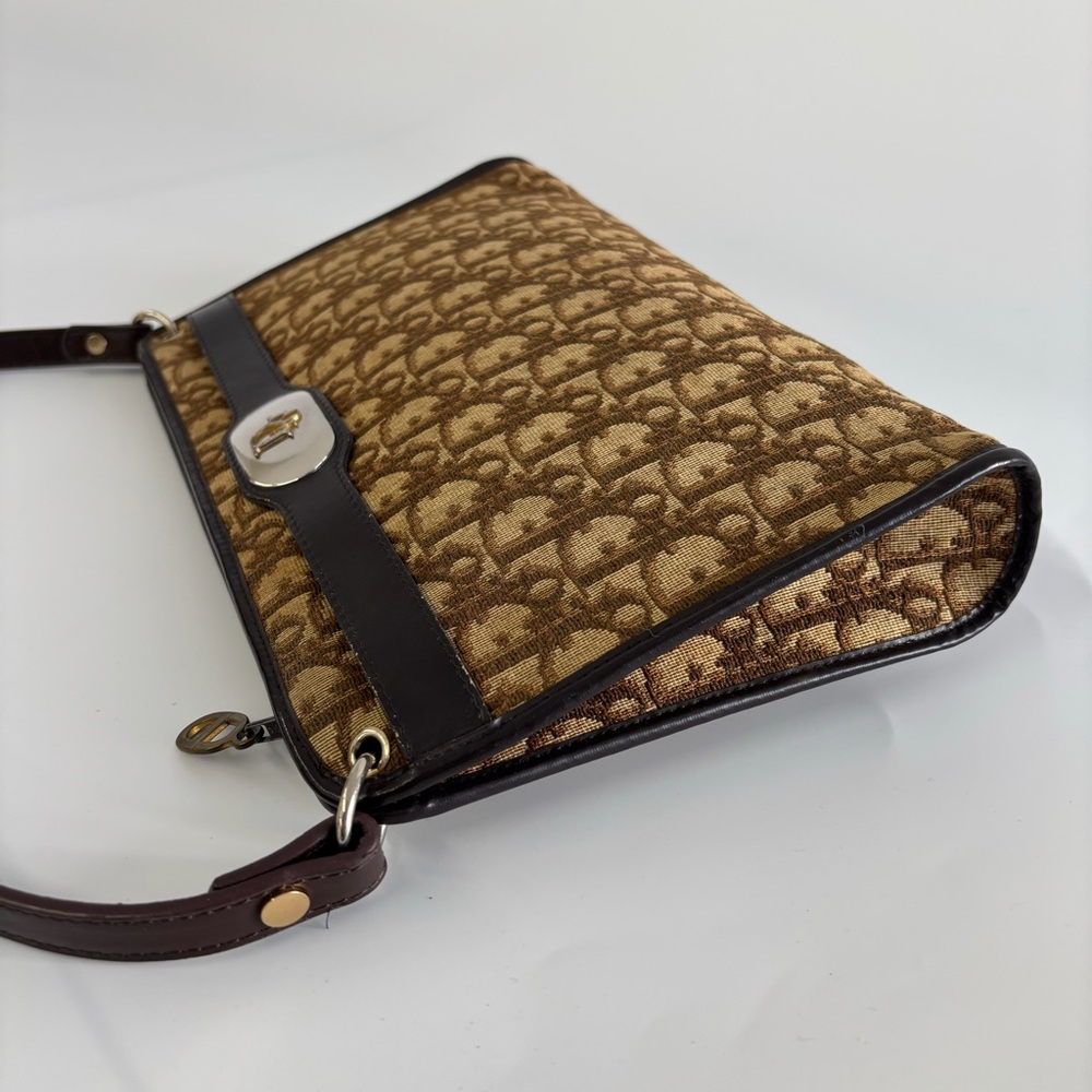CHRISTIAN DIOR TROTTER CANVAS SHOULDER BAG - Picture 4 of 11